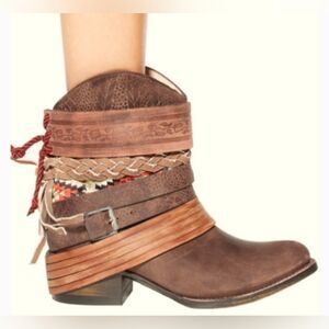 Freebird MEZCAL Brown Bootie western style size 8